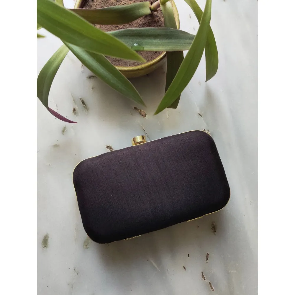 A Clutch Story Black Leaf Dabka Clutch