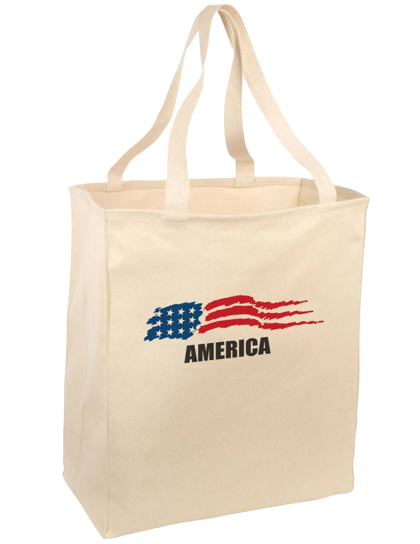 America Flag Large Grocery Tote Bag