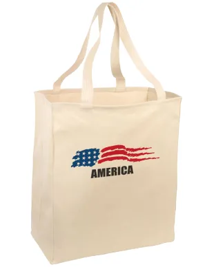 America Flag Large Grocery Tote Bag