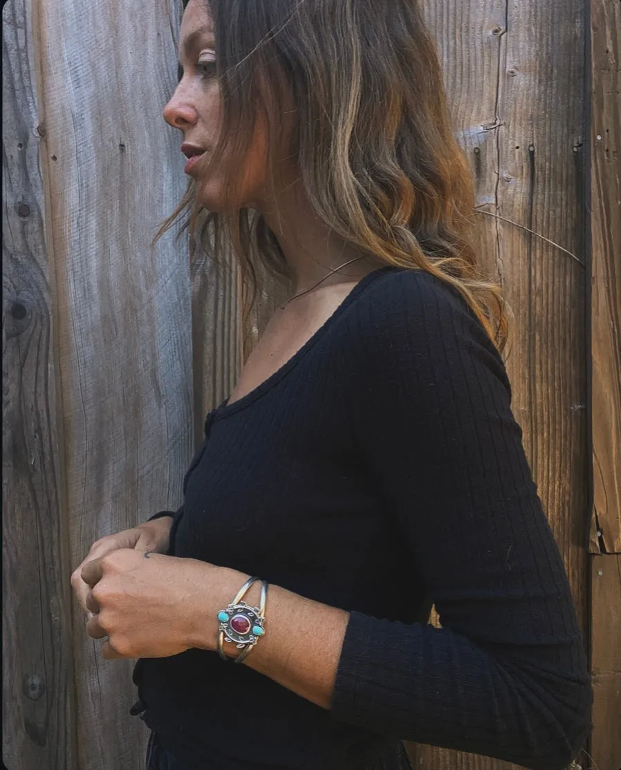 Climbing Vine Ruby Cuff