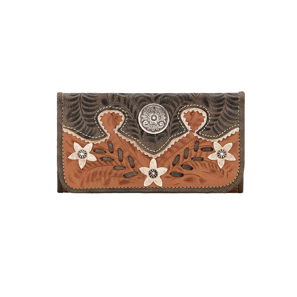 Desert Wildflower Ladies' Tri-Fold Wallet