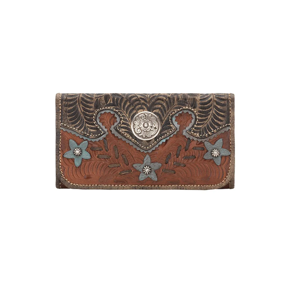 Desert Wildflower Ladies' Tri-Fold Wallet