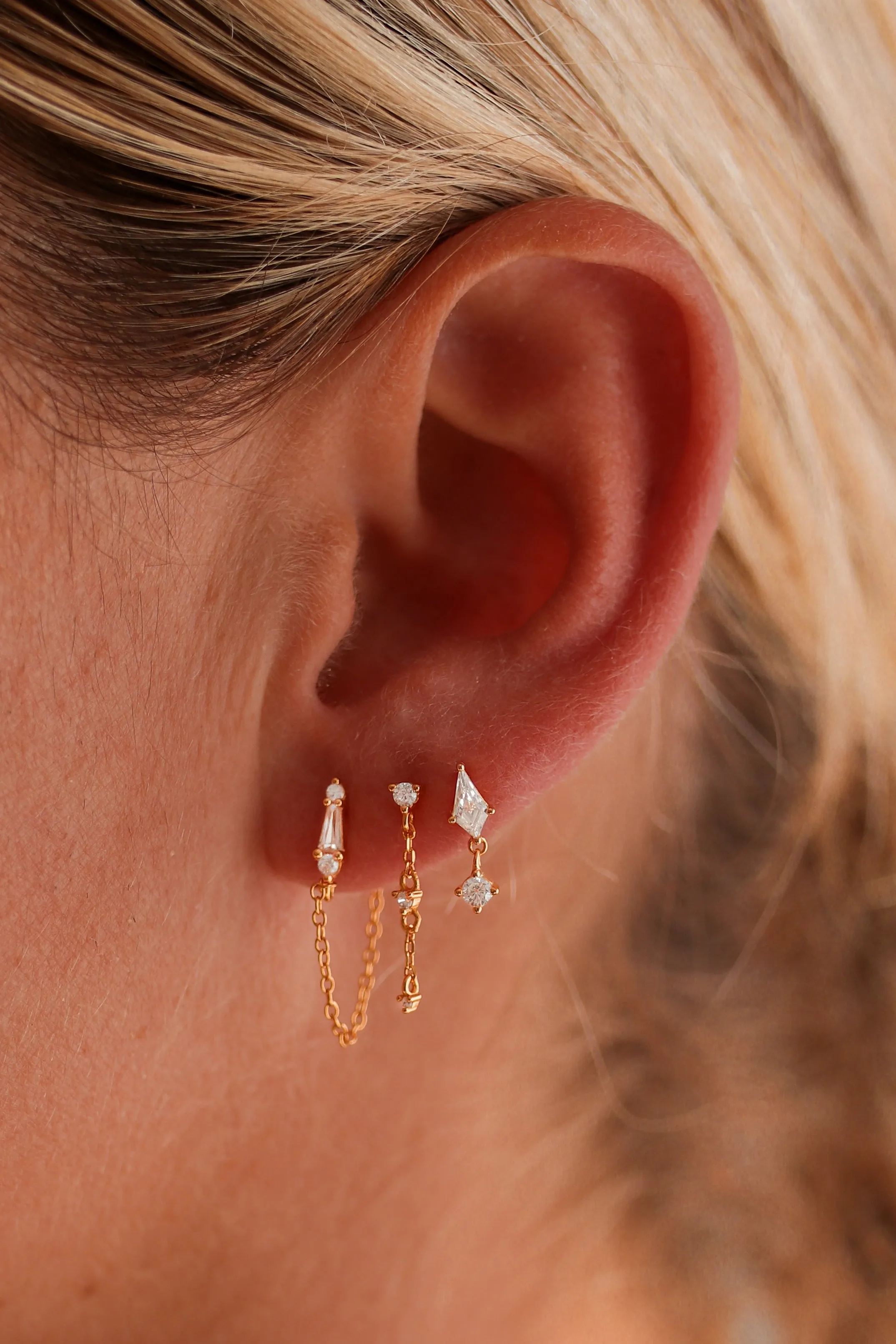 Emaline - Sterling Silver Stud Earrings