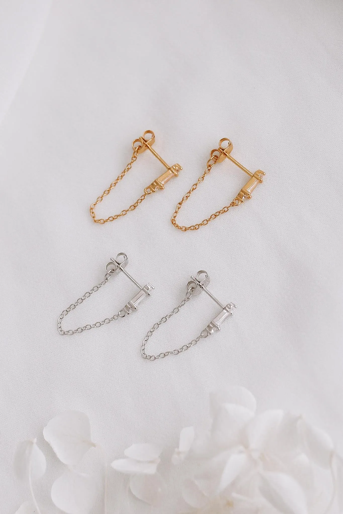 Emaline - Sterling Silver Stud Earrings