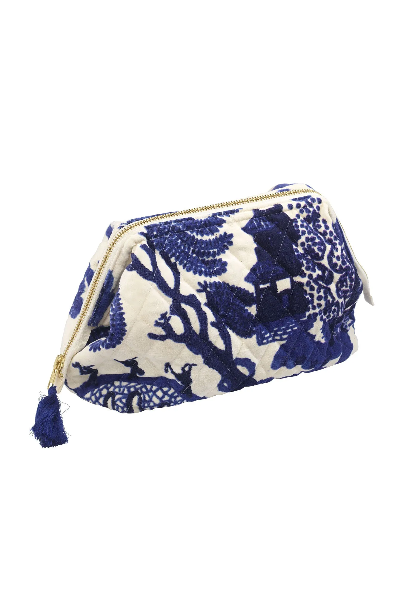 Giant Willow Blue Velvet Pouch