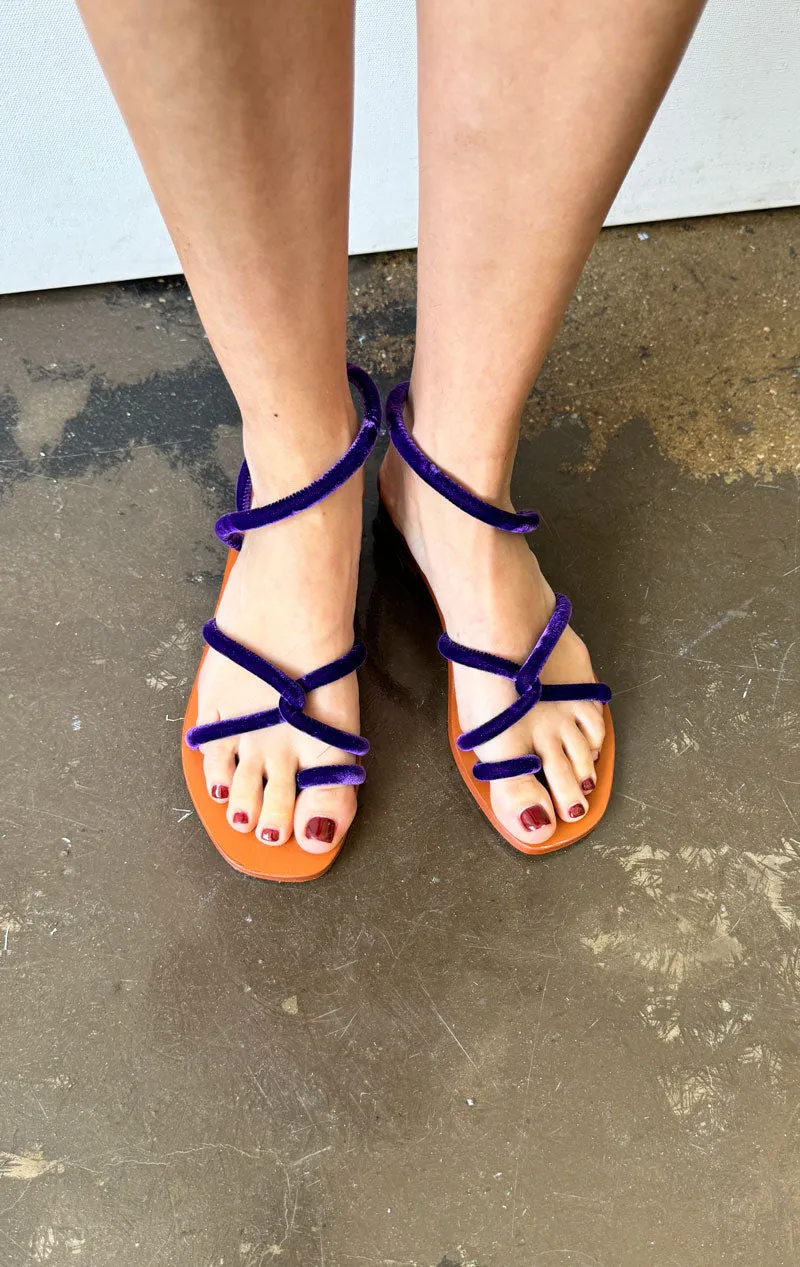 Lanapo Violet Velvet Sandal-FINAL SALE