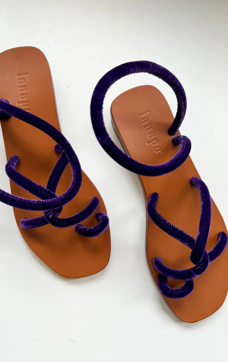Lanapo Violet Velvet Sandal-FINAL SALE