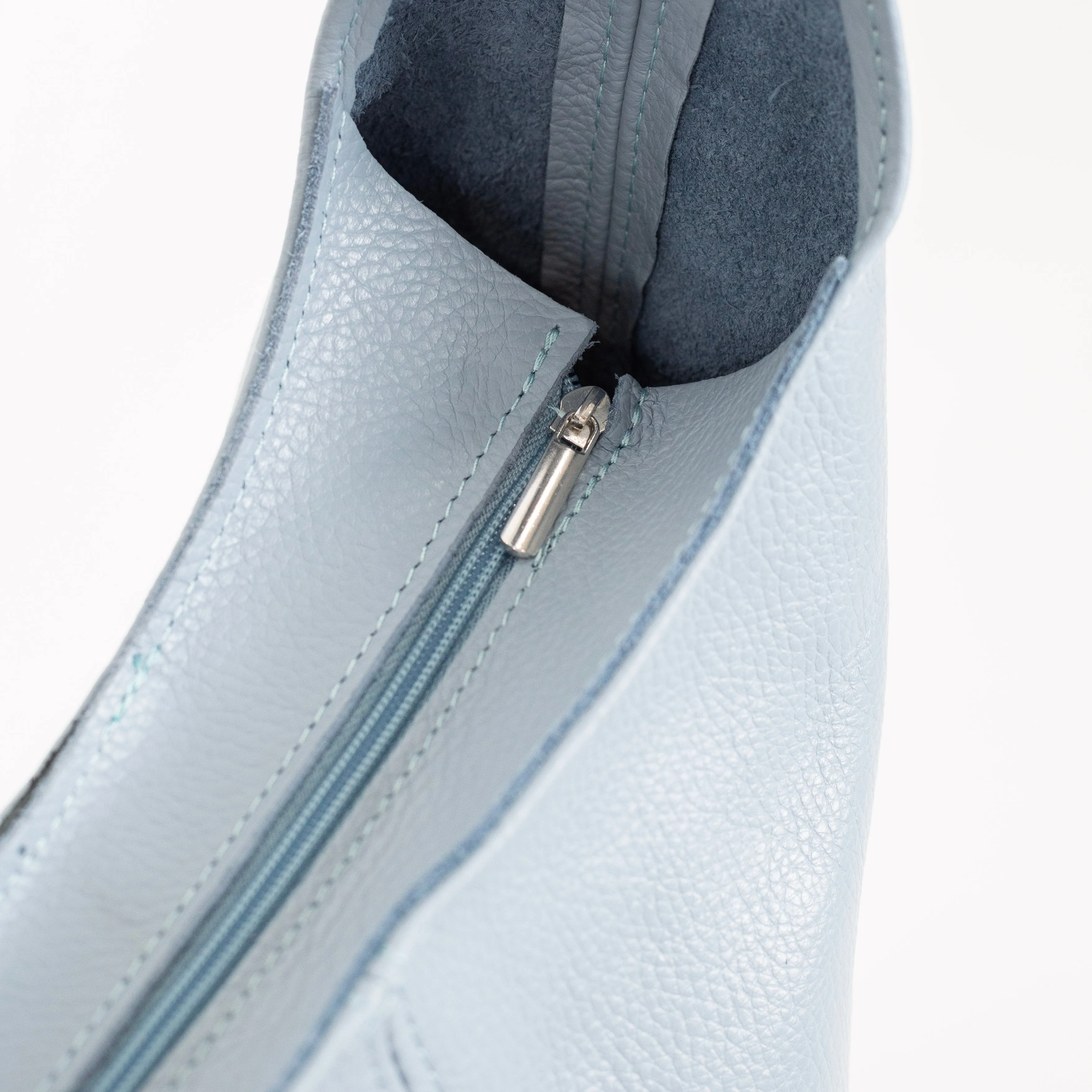 Pebbled Leather Shoulder Tote