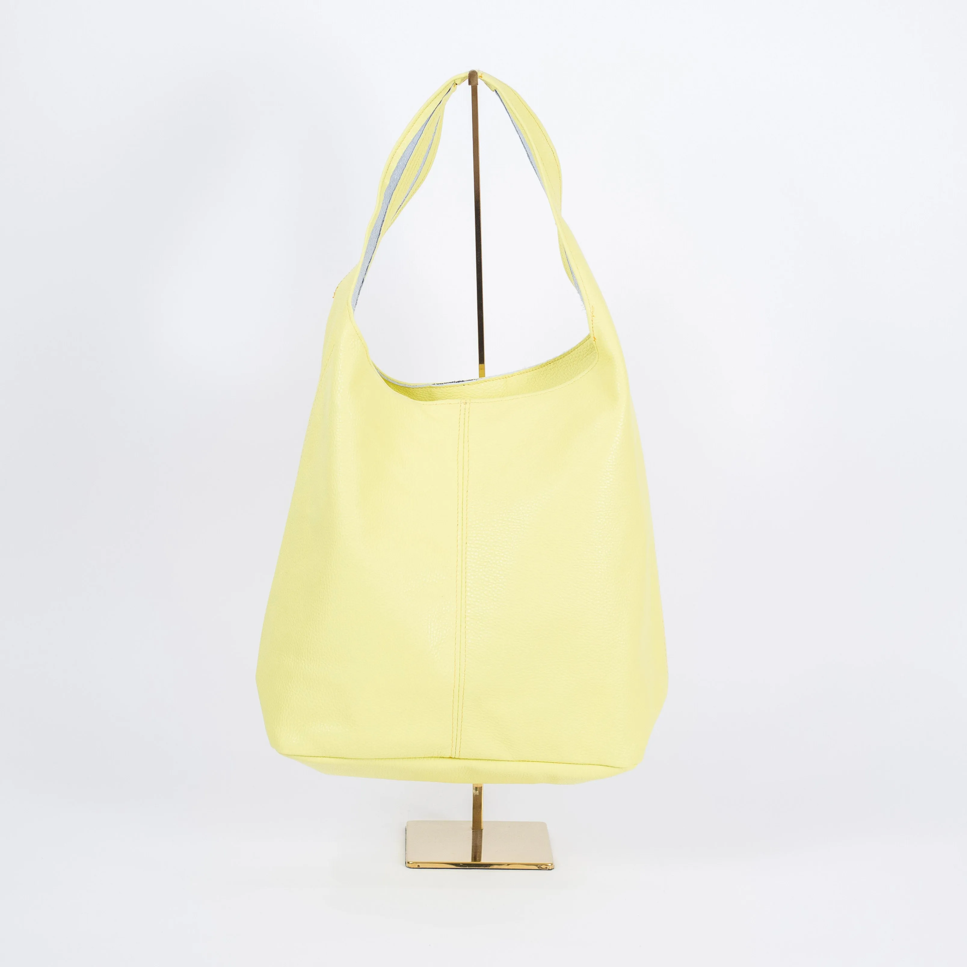 Pebbled Leather Shoulder Tote