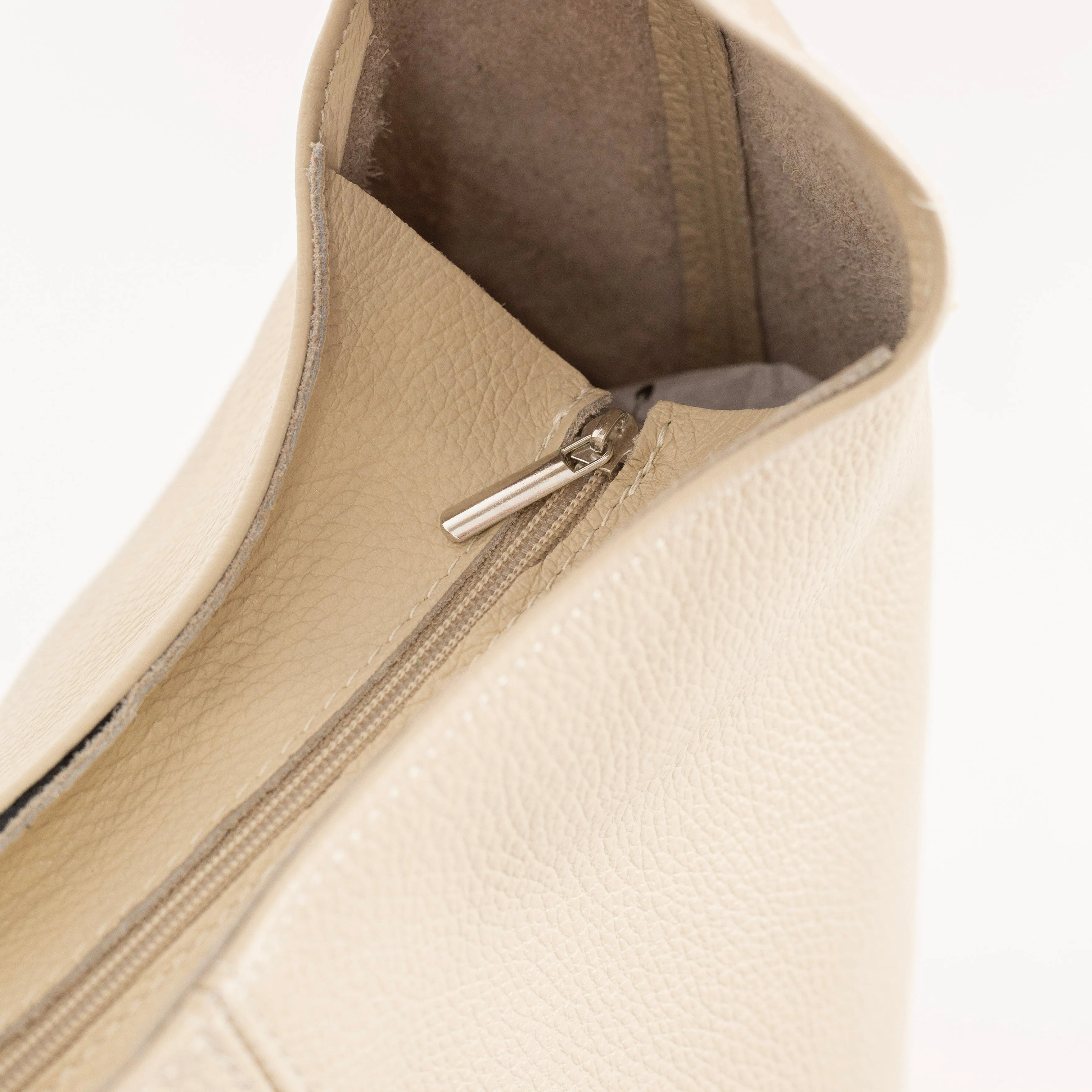 Pebbled Leather Shoulder Tote