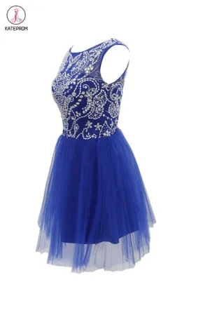 Short Beaded Prom Dress,Homecoming Dress,Cocktail Dress KPH0008