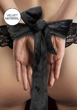 Shots Ouch Velvet & Velcro Tie-Up - Black