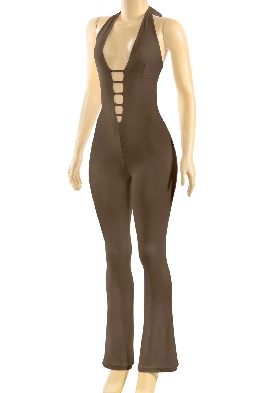 Social Climbing Jumpsuit Brown