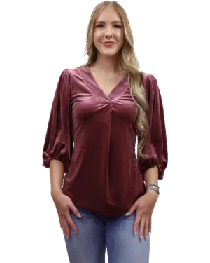 The Rosalie Velvet Blouse