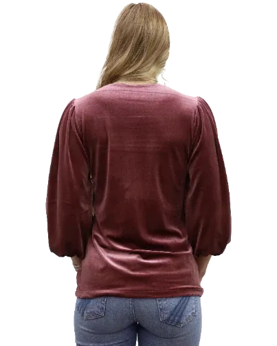 The Rosalie Velvet Blouse