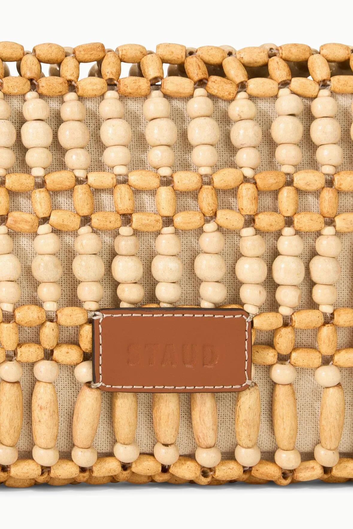 TIMMY SHOULDER BAG | NATURAL WOOD BEADS