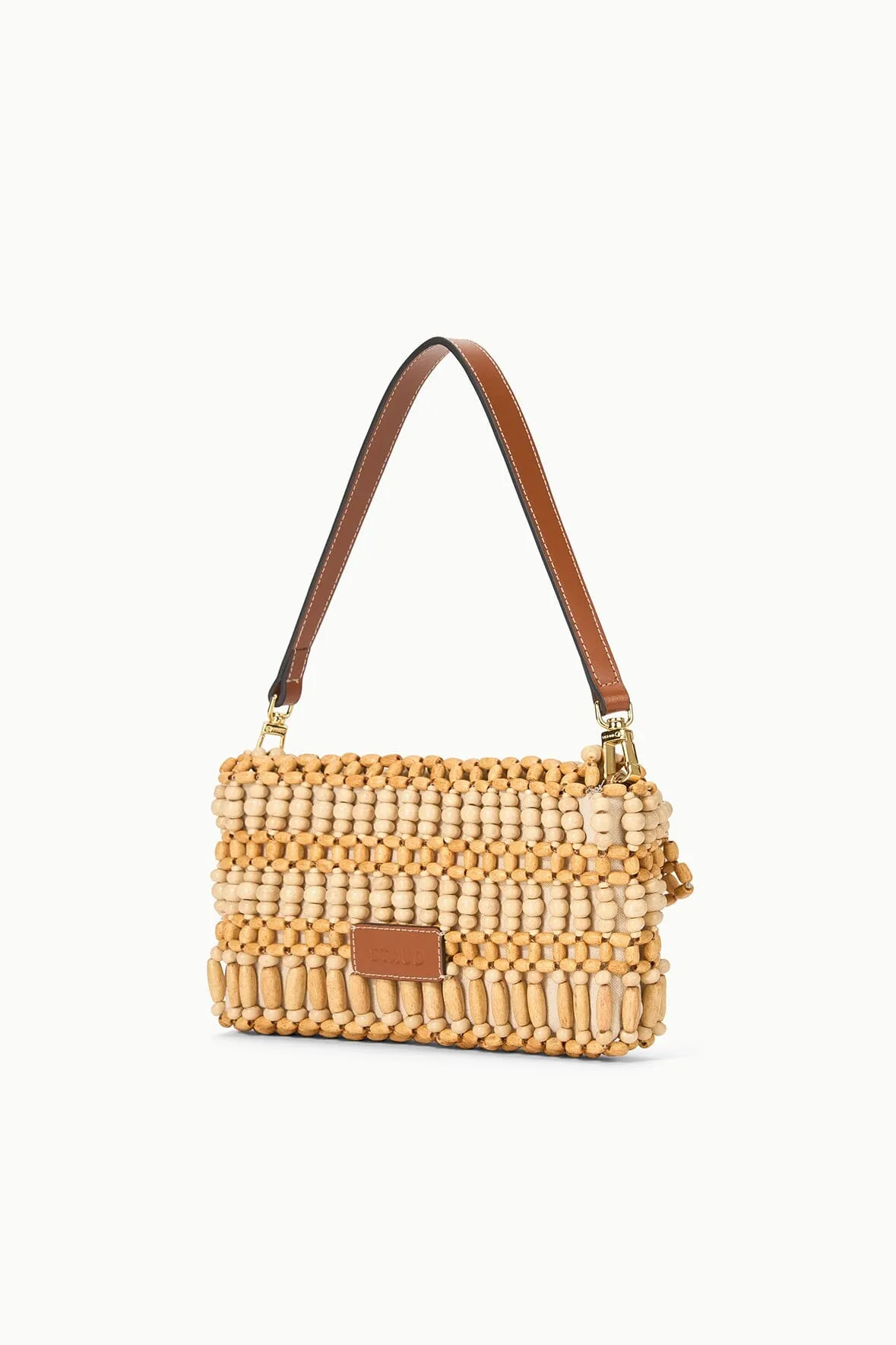 TIMMY SHOULDER BAG | NATURAL WOOD BEADS
