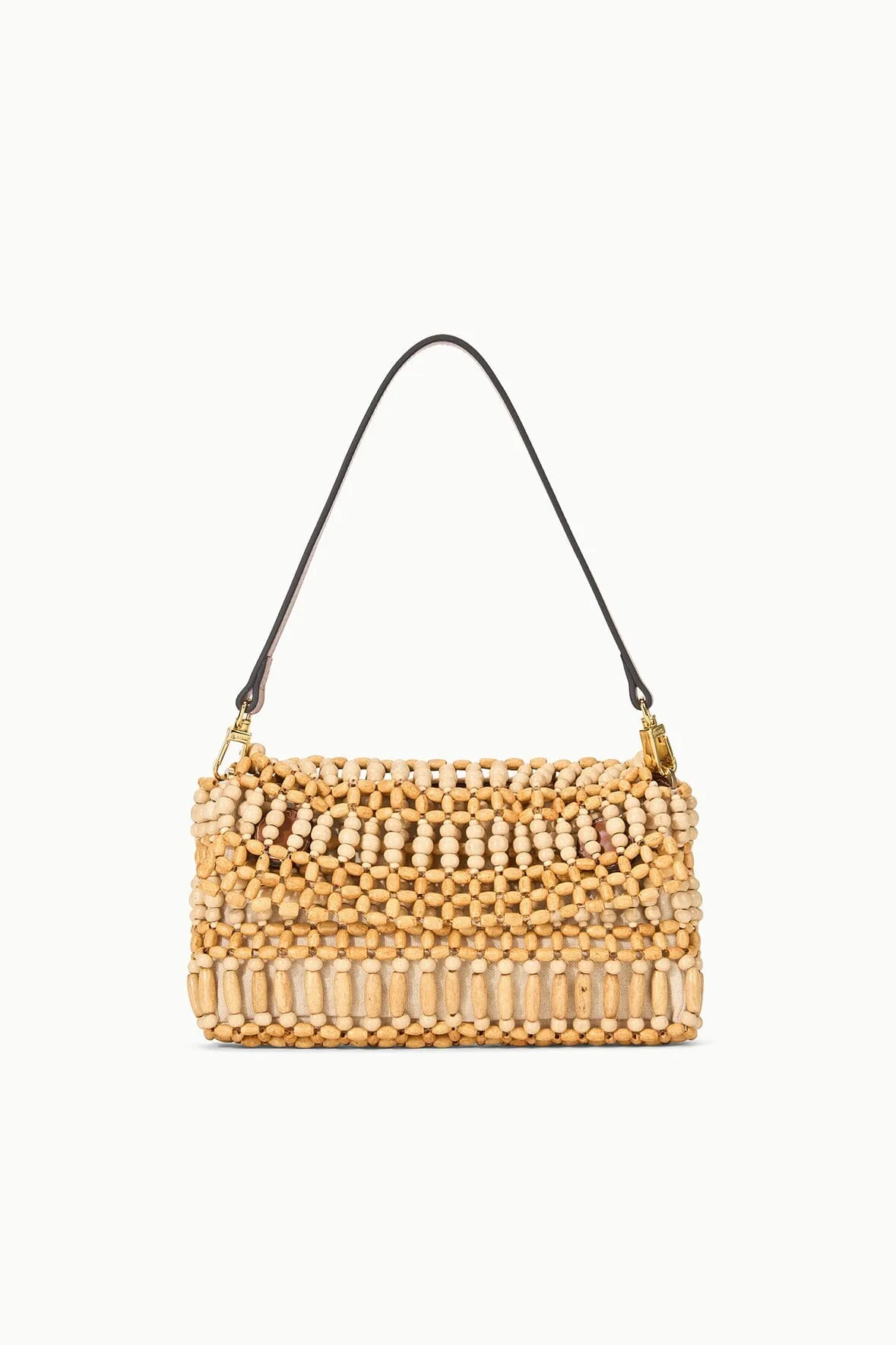 TIMMY SHOULDER BAG | NATURAL WOOD BEADS