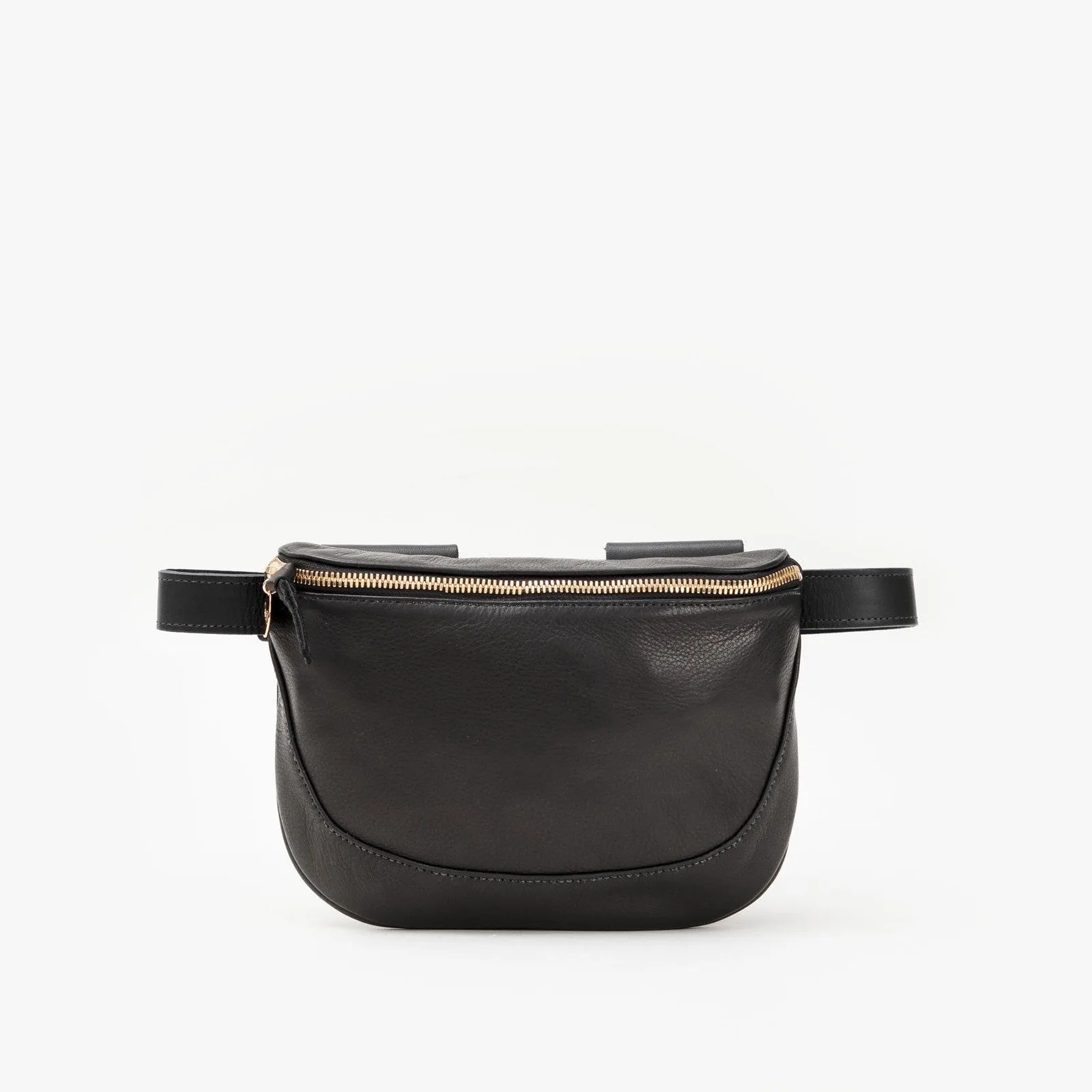 Velvet Leather Fanny Pack (Black)