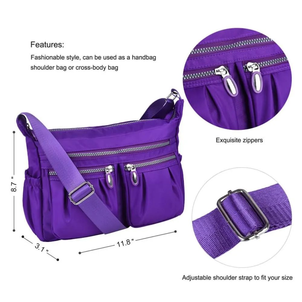 Women Casual Multi Pockets Waterproof Shoulder Bag