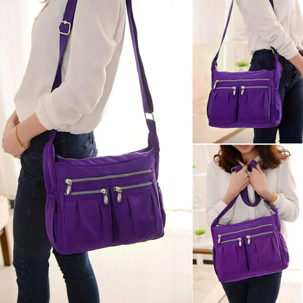Women Casual Multi Pockets Waterproof Shoulder Bag