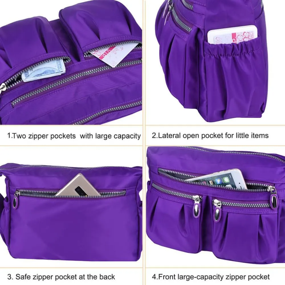Women Casual Multi Pockets Waterproof Shoulder Bag